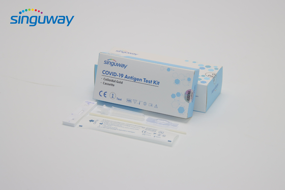 مجموعة الاختبار الذاتي السريع بخطوة واحدة كاسيت اختبار سريع الغروية Gold H Pylori Antigen