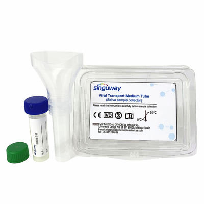 5 / 10mL أنبوب يمكن التخلص منه فيروسات مجموعة عدة DNA RNA مجموعة جمع اللعاب للتشخيص