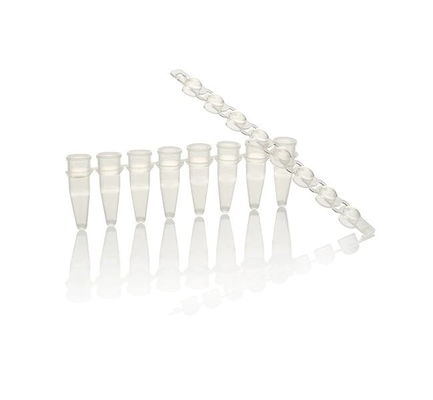 8 Union Strip Pcr-Pt Micro Pipe PCR Accessories رقيقة الجدران PCR أنابيب 0.2 مل